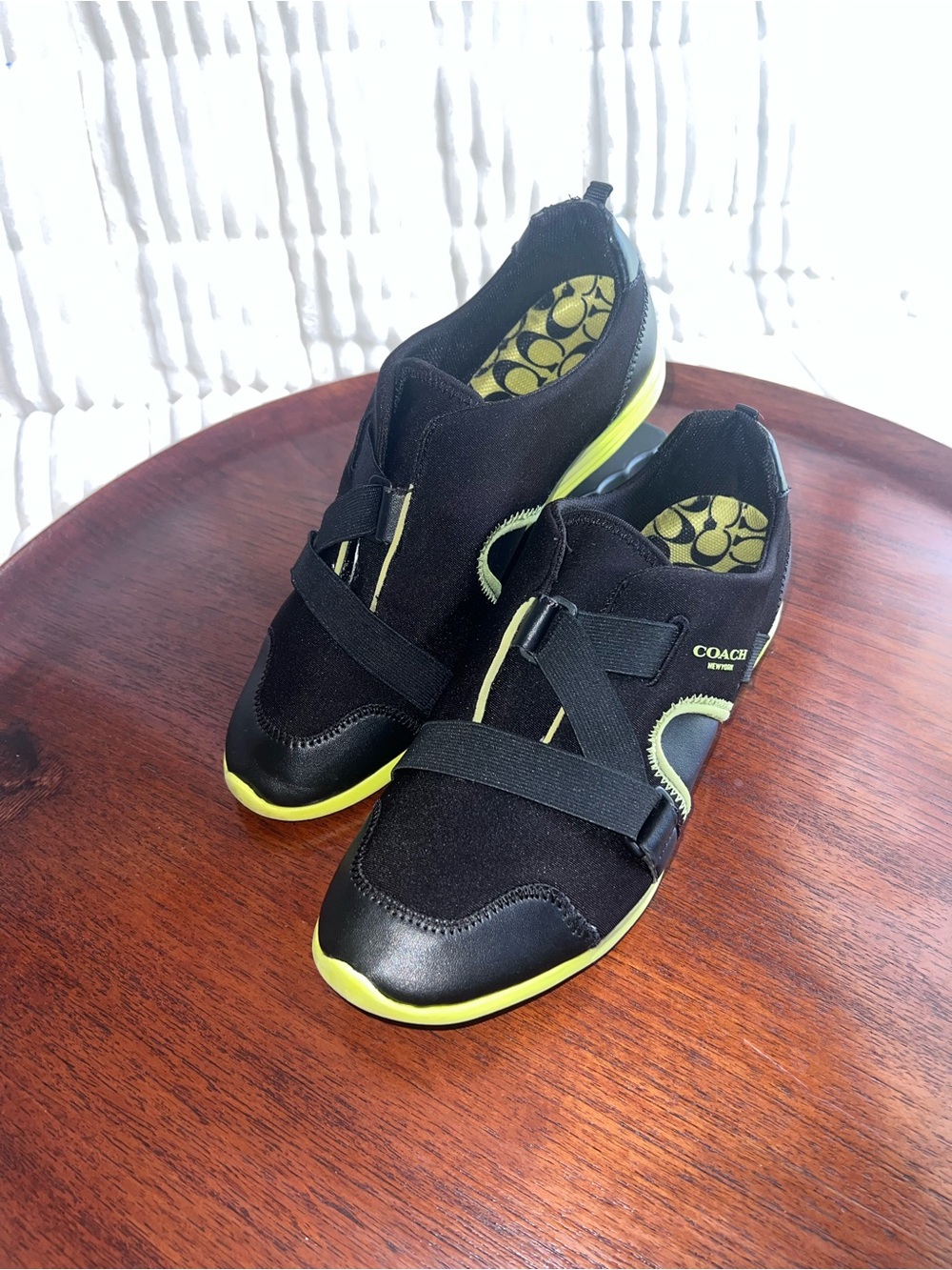Coach Black Sneakers with Neon Accents
